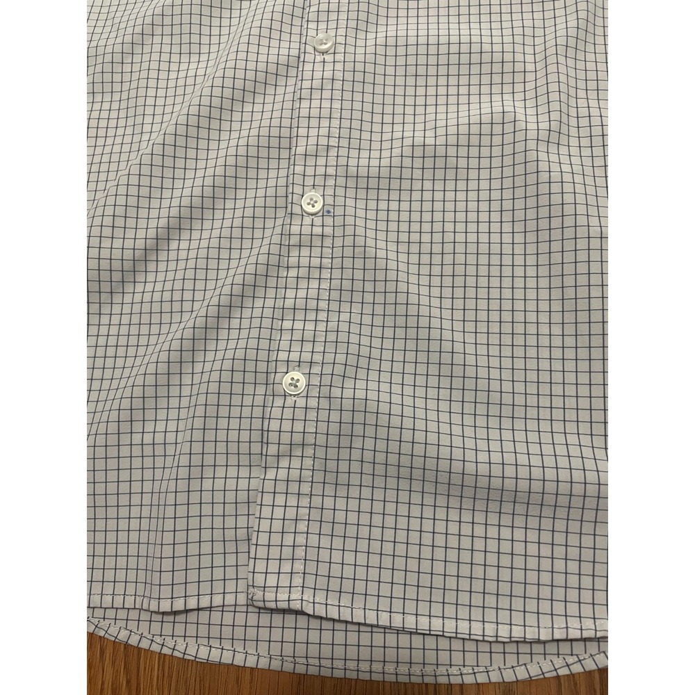 Mizzen+Main Leeward Dress Shirt Mens Large Trim Fit Check Performance - Picture 7 of 13